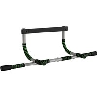 HOMCOM Multifunktionale Klimmzugstange Wand-Klimmzugstange mit rutschfesten Griffen Tragkraft 110 kg für Fitness und Heimtraining Grau und Schwarz Aosom – Ansicht 1