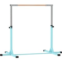HOMCOM Gymnastikstange für Kinder, höhenverstellbar Turnreck Reckstange, Reck Turnstange für Indoor & Outdoor aus Holz & stabile Stahlkonstruktion bis 75 kg bel – Ansicht 1