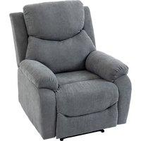 HOMCOM Relaxsessel, Fernsehsessel Liegesessel mit Liegefunktion, Dick Gepolstert TV-Sessel mit Fußteil, Leinenoptik, Ruhesessel für Wohnzimmer, Schlafzimmer Dun – Ansicht 1