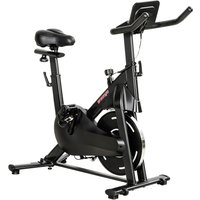 SPORTNOW Heimtrainer für Zuhause mit einstellbarem Magnetwiderstand, leiser Heimtrainer mit LCD-Display, Schwungrad, verstellbarem Sitz und Lenker, Rollen und T – Ansicht 1