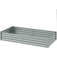 Outsunny Hochbeet aus Stahl, Wetterbeständig Pflanzbeet mit Anti-Schnittkante Frühbeet Gartenbeet rostfrei Pflanzkasten Pflanzkübel 180 x 90 x 30 cm für Garten  – Ansicht 1