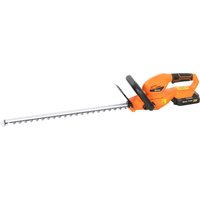 Outsunny Elektro Heckenschere Akku Elektrischer Heckenschneider mit 100 W Motorleistung Kabellos 51cm Schnittlänge ABS Orange Aosom