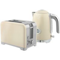 HOMCOM Wasserkocher Toaster Set, 2200 W, 1,7 L Edelstahl Wasserkocher 2 Scheiben Toaster mit Otter-Thermostat, Kalkfilter, Frühstückset mit 7 Bräunungsstufen, K – Ansicht 1