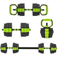 SPORTNOW Verstellbares Hantelset, 4 in 1, 25kg, Gewichtsset als Kettlebell, Stange, Hanteln oder Liegestützhalter, Fitnessgerät für Männer und Frauen, Heim-Fitn – Ansicht 1