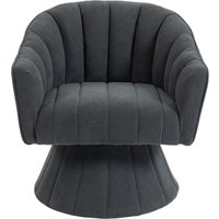 360°-Drehstuhl mit ergonomischer, umschließender Rücken- und Armlehne, 70x66x72 cm, Dunkelgrau – Ansicht 1