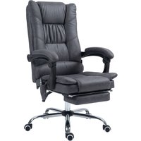 Vinsetto Massage Bürostuhl mit Wärmefunktion, 135° neigbar, höhenverstellbar, bis 120 kg, ergonomisch, Schwarz Aosom.de