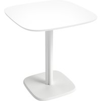 HOMCOM Esstisch für 4 Personen – moderner Küchentisch mit Holzoptik, 70 x 70 cm, Weiß Aosom – Ansicht 1