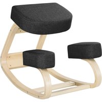 Vinsetto Kniestuhl Ergonomischer Kniestuhl, Gesundheitsstuhl für Homeoffice, Bürostuhl zur Verbesserung der Körperhaltung, Schwarz Aosom – Ansicht 1