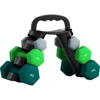 SPORTNOW Hanteln Set 6 Kurzhanteln mit Klappbarem Hantelständer, 2 x 1kg, 2 x 3kg, 2 x 5kg Hanteln, Kugelhantel für Fitness, Gymnastik, Zuhause Aosom – Ansicht 1