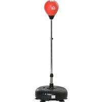 HOMCOM Boxsack höhenverstellbar mit Handschuhen, Punchingball für Erwachsene und Jugendliche, aus PE und Stahl, 45x45x133-151cm, Rot Aosom – Ansicht 1