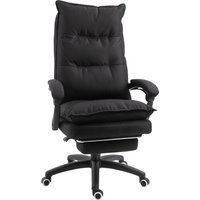 Vinsetto Bürostuhl mit Massagefunktion, bis 120kg, mit Fußstütze, ergonomischer Schreibtischstuhl, höhenverstellbar, Schwarz Aosom.de – Ansicht 1