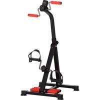 HOMCOM Pedaltrainer für Senioren Höhen- und Längenverstellbar Mini Heimtrainer mit Griff LCD Display Befestigungsband Anti-Rutsch-Matte Arm- und Beintrainer Bew – Ansicht 1
