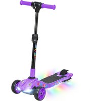 AIYAPLAY Elektrischer Kinderroller faltbar, elektrischer Roller ab 6 Jahren, 3 Räder, Nullstart, Höchstgeschwindigkeit 8 km/h, bunte LED-Lichter, Reichweite 8 k – Ansicht 1