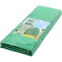 Outsunny Gewächshausfolie 3 x 4 m, wasserdicht Polyethylenfolie mit Rolltür, 8 Fenster, UV Schutz, Reißfest Gartenfolie Abdeckplane für Folientunnel Gartenarbei – Ansicht 1