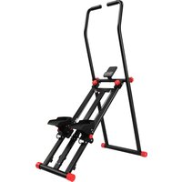 SPORTNOW Treppenstepper für Zuhause, klappbarer Vertical Climber mit 3 Widerstandsstufen, verstellbarem Lenker, LCD-Monitor und Handyhalter, Ganzkörpertraining,