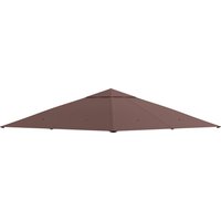 Outsunny Ersatzdach Pavillon 2,93x2,93m Pavillonabdeckung Sonnenschutz aus Polyester in Kaffee, ideal für Garten & Terrasse Aosom.de – Ansicht 1