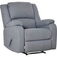 HOMCOM Relaxsessel Fernsehsessel mit Liegefunktion und Seitentasche, grau, leinenartiges Polyester, 90 x 96 x 98 cm, ideal für Wohnzimmer Aosom.de – Ansicht 1