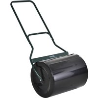 Outsunny Rasenwalze mit U-Griff Gartenwalze 40 cm Durchmesser 60 L Wasser Sandfüllung Metall Schwarz 57 x 40 x 123 cm für perfekten Rasen Aosom.de – Ansicht 1