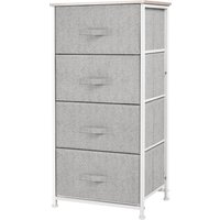 HOMCOM Kommode aus Stoff, Aufbewahrungsmöbel mit 4 Schubladen, Kommode Größe 45B x 30T x 92H cm, Metallrahmen Aosom – Ansicht 1