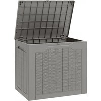 Outsunny 93L Gartentruhe aus PP, wasserdichte Außenbox mit integrierten Griffen und Öse für Vorhängeschloss, Aufbewahrungsbox für Garten Terrasse Pool, Kaki Aos – Ansicht 1