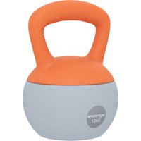 SPORTNOW Kettlebell 12 kg, Soft-Kettlebell mit Metallsandfüllung und rutschfestem Griff, für Krafttraining/Bodybuilding zu Hause und im Fitnessstudio, Orange un – Ansicht 1