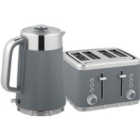 HOMCOM Wasserkocher Toaster Set 1,7L 2200W Schnell Wasserkocher mit Edelstahl-Innenraum, Kalkfilter, Kühl-Gefühl-Gehäuse, Thermostat 4 Scheiben Toaster mit 7 Br