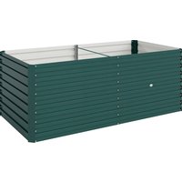 Outsunny Hochbeet für außen, verzinktes Hochbeet, rechteckiges Garten-Hochbeet mit Sicherheitskante und offenem Boden, für Blumen und Gemüse, 160 x 80 x 60 cm,  – Ansicht 1
