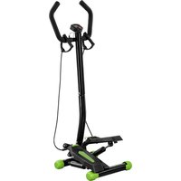 HOMCOM Stepper Sidestepper mit Haltegriff und Trainingsbändern, Heimtrainer mit LCD Display aus Stahl, ideal für Fitness und Zuhause Aosom.de – Ansicht 1