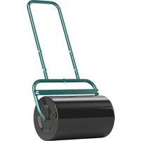 Outsunny Rasenwalze Gartenwalze befüllbar mit Wasser oder Sand, 50cm Breite Handwalze mit U-Griff, 38 Liter Füllvolumen, Rasenroller aus Stahl, Ackerwalze für G – Ansicht 1