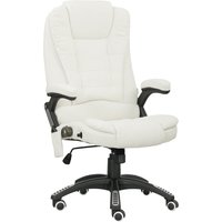 Vinsetto Bürostuhl mit Vibrationsmassage, Ergonomisch Schreibtischstuhl mit Heiz-, Liegefunktion, Höhenverstellbar Chefsessel mit Fernbedienung, Seitentasche, L – Ansicht 1