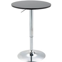 HOMCOM Runder Bartisch Höhenverstellbar Drehtisch Stahl Schwarz Ø61x70-97cm Aosom – Ansicht 1