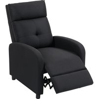 HOMCOM Relaxsessel, Fernsehsessel mit Liegefunktion, TV-Sessel mit Leinenoptik, Gepolstert Liegesessel mit Taschenfederkern, Ruhesessel bis 150 kg belastbar für