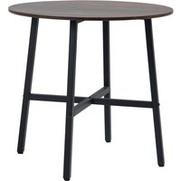 HOMCOM Esszimmertisch Esstisch Küchentisch für 4 Personen, Wohnzimmertisch für Esszimmer, Küche, Stahl, Braun, 80 x 80 x 76 cm Aosom – Ansicht 1