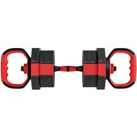 SPORTNOW 4-in-1 Hantelset Kurzhantel Set Kurzhanteln Langhanteln verstellbar 15 KG Hanteln Set Dumbbell mit Verbindungsrohr Sternverschlüsse Kurzhantelset für K – Ansicht 1
