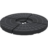 Sonnenschirmgewicht 52 kg Wasser oder 68 kg Sand, HDPE, Schwarz, stabiler Halt für Sonnenschirme Aosom.de – Ansicht 1