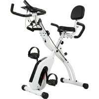 SPORTNOW Klappbarer Heimtrainer 3-in-1 mit Rückenlehne, 8-stufigem Magnetwiderstand, einstellbar, Bluetooth, LCD-Display, Schwungrad, Widerstandsbänder, Pulssen – Ansicht 1
