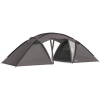 Outsunny Familien-Campingzelt für 4-6 Personen, Tunnelzelt wasserdicht 3000 mm mit 2 Türen, Fenster, Tragetasche, Bodenplane für Camping Reise Wandern Garten, s – Ansicht 1