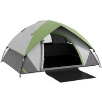 Outsunny Kuppelzelt für 2 Personen leicht, stabil wasserdicht Familienzelt mit Tür&Fenster Packtasche, Haken, Campingzelt mit 3000mm Wassersäule Zelt für Campin – Ansicht 1