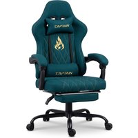 ANDYOU Series Gaming Chair with Footrest – Ergonomic PU Leather Computer Chair, NAVY – Ansicht 1