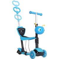 HOMCOM Scooter Tretroller Kinderroller Cityroller Kickboard Lenker Teleskoprohr höhenverstellbar Blau 62 x 25 x 72,5 cm Aosom – Ansicht 1