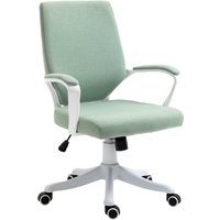 Vinsetto Bürostuhl Schreibtischstuhl ergonomisch mit Wippenfunktion gepolstert 360° Drehrollen Polyester Grün 62x69x92-100cm Aosom.de – Ansicht 1