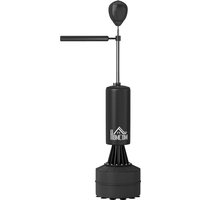 HOMCOM Boxsack stehend 155-205cm Höhenverstellbar Standboxsack mit 360° Reflexstange Speedball, Boxhandschuhen Pumpe, Punchingball Set für Erwachsene Jugendlich – Ansicht 1