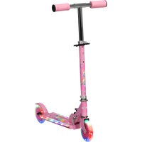 HOMCOM Roller Kinder Scooter mit LED Rädern 124 mm Rollen klappbarer Höhenverstellbarer Kinderroller mit Musik Hinterradbremse bis 50kg Kickscooter für Kinder 3
