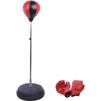 HOMCOM Punchingball Set Standbox höhenverstellbar 125-145cm Handschuhe Pumpe Profi & Anfänger Aosom – Ansicht 1