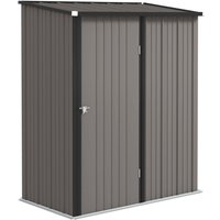 Outsunny Metall Gerätehaus 1,34m² 161,5 x 94,5 x 196cm Geräteschuppen mit Pultdach Abschließbarer Tür, wetterfest Garten Schuppen Outdoor Gartenhaus für Hinterh – Ansicht 1