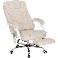 Vinsetto Bürostuhl mit Massagefunktion, Ergonomisch Schreibtischstuhl mit Liege- & Wärmefunktion, Fußstütze, Höhenverstellbar Computerstuhl mit Seitentasche und – Ansicht 1