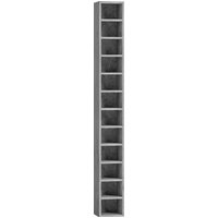 HOMCOM CD-Regal mit 12 Fächern, platzsparend für 204 CDs, Säulen-CD-Schrank für Wohnzimmer, Schlafzimmer, Büro, 21x20x175cm, Zementgrau Aosom – Ansicht 1