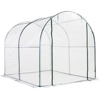 Outsunny Gewächshaus Foliengewächshaus Treibhaus Frühbeet Tomatenhaus Pflanzenhaus 200 x 250 x 200 cm Aosom – Ansicht 1