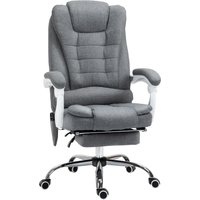 Vinsetto Bürostuhl mit Massagefunktion, höhenverstellbar, ergonomischer Schreibtischstuhl mit Liegefunktion, Heizfunktion, Fußstütze Aosom – Ansicht 1