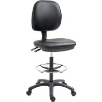 Vinsetto Höhenverstellbarer Rollhocker 69-91 cm mit neigbarer Rückenlehne und höhenverstellbarer Fußstütze Aosom – Ansicht 1